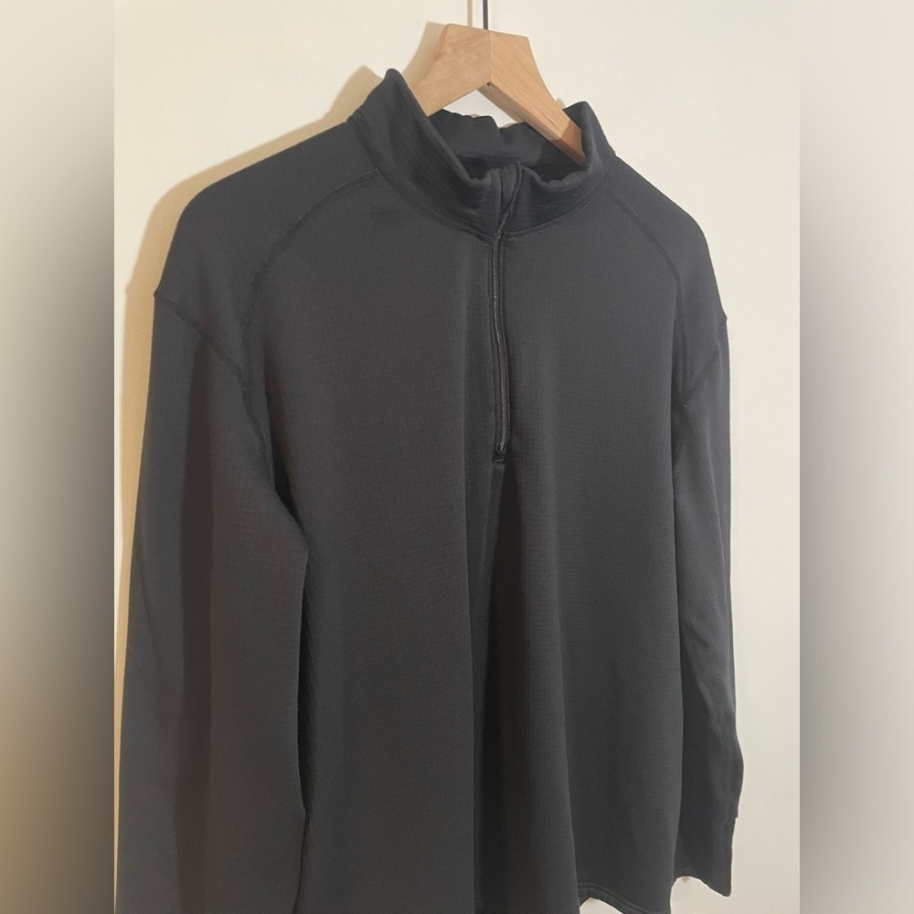 Guide Series Black 1/4 Zip Mens Size XXL Ling Sleeve Light Fleece Shirt Layer - Picture 3 of 9